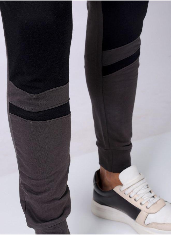 Men Slim Fit Solid Mid-Rise Stretchable Knitted Jogger Trousers