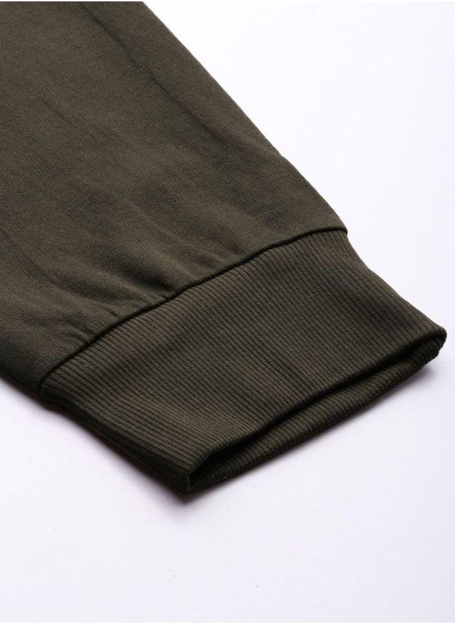 Men Slim Fit Solid Mid-Rise Stretchable Knitted Jogger Trousers