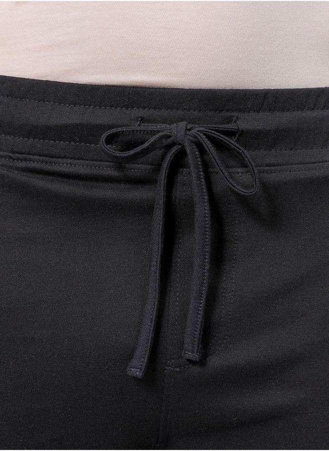 Men Slim Fit Solid Mid-Rise Stretchable Knitted Jogger Trousers