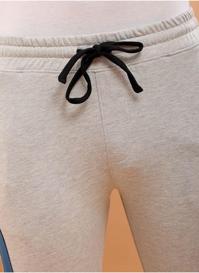 Men Slim Fit Solid Mid-Rise Stretchable Knitted Jogger Trousers
