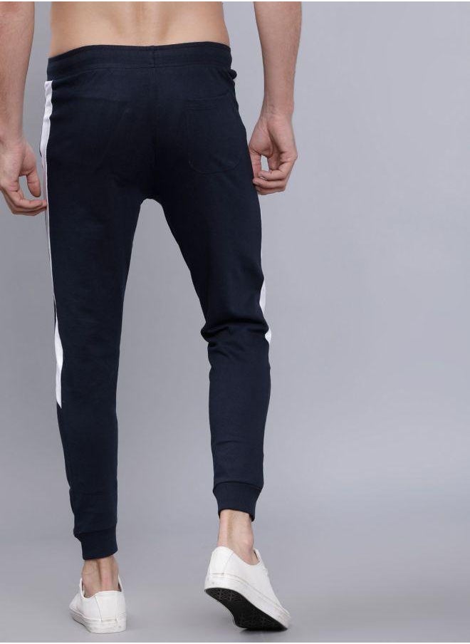 Men Slim Fit Solid Mid-Rise Stretchable Knitted Jogger Trousers