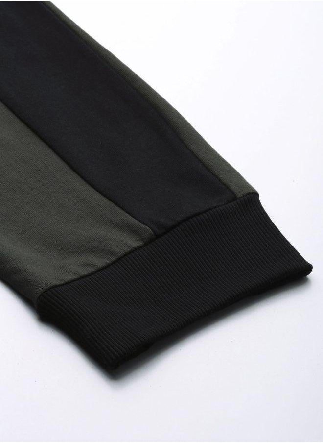 Men Slim Fit Solid Mid-Rise Stretchable Knitted Jogger Trousers