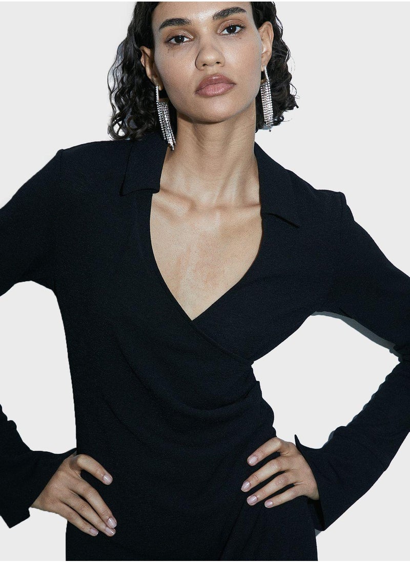 Draped Wrap Dress