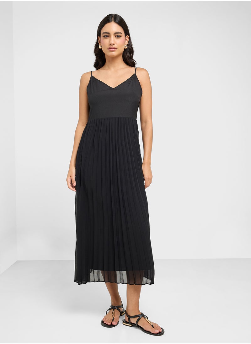 Larnahh 1 Pleated Cami Dress With Knitted Tank