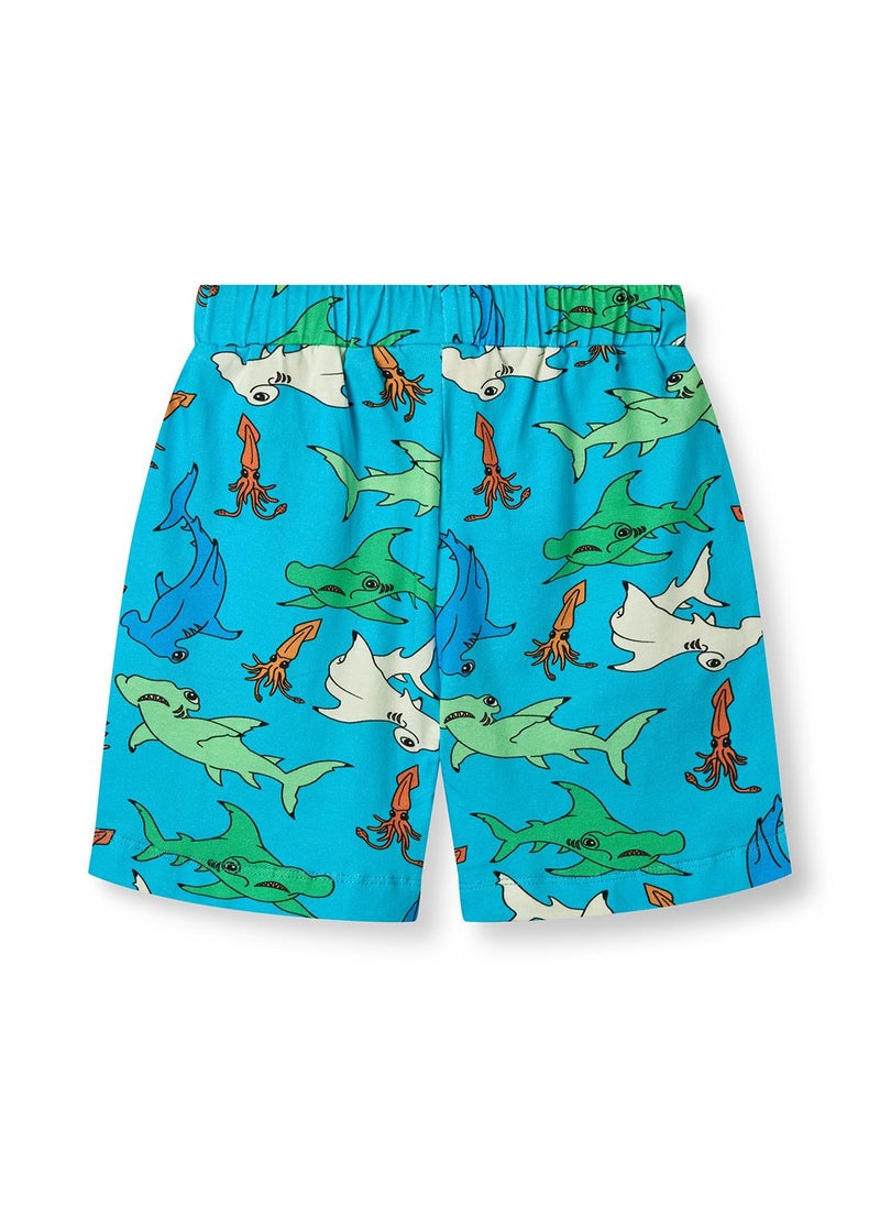 Shorts with hammerhead sharks