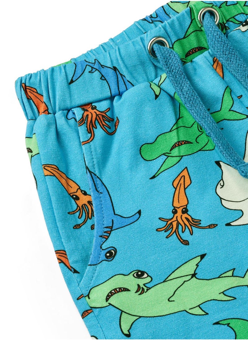 Shorts with hammerhead sharks