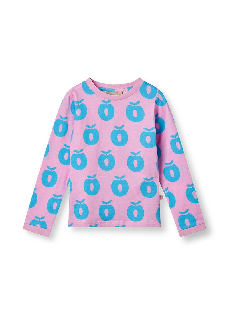 Long-sleeved top with apples