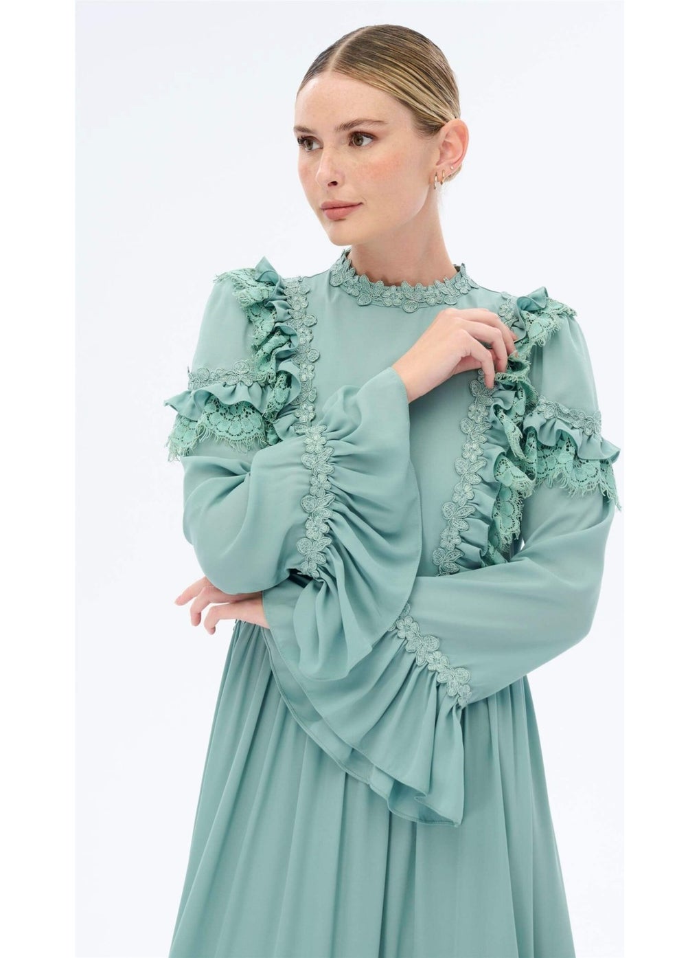 Elegant Lace Dress Mint