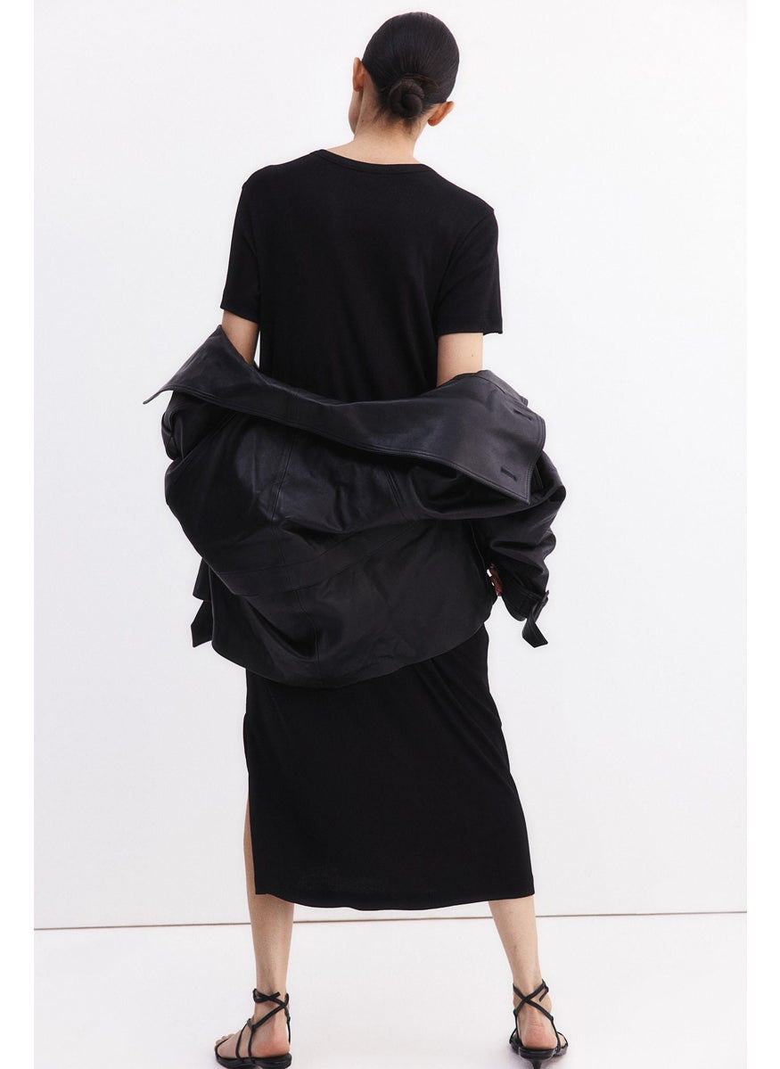 Mama Ribbed T-Shirt Dress