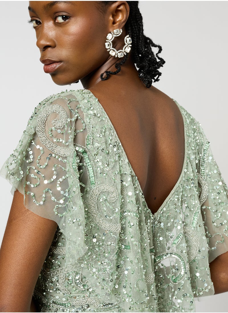 Remi Embellished Sequin Maxi Dress