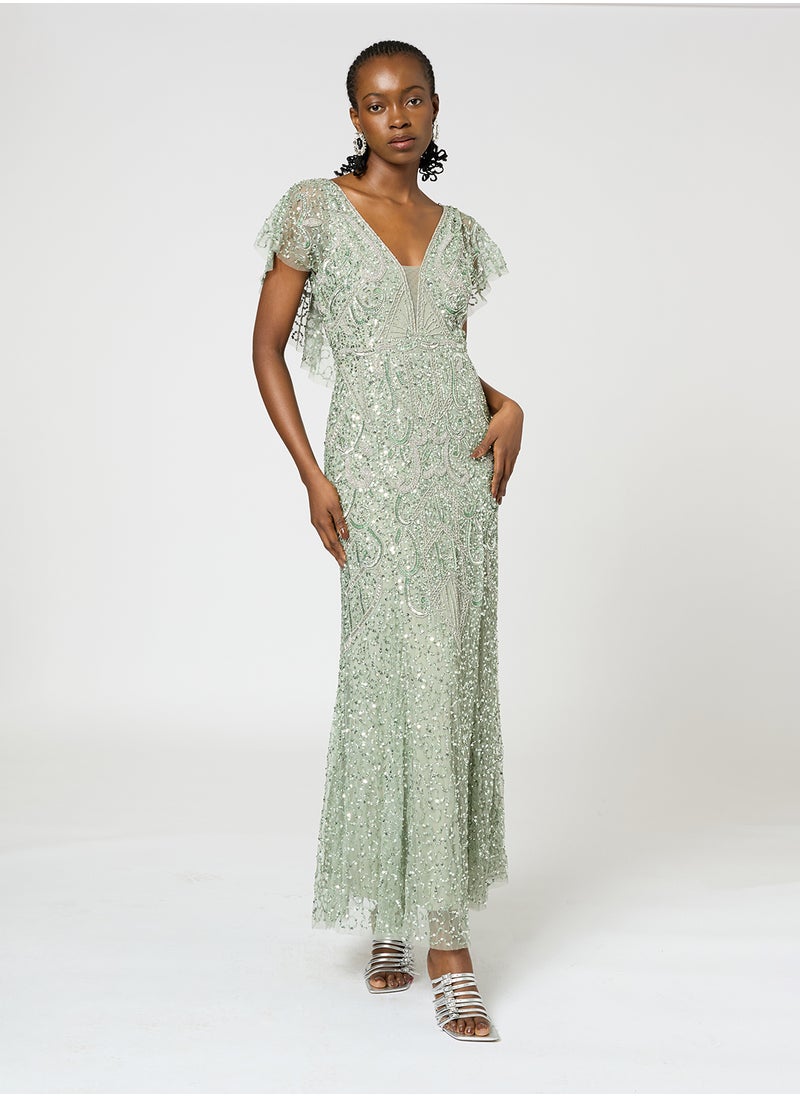 Remi Embellished Sequin Maxi Dress