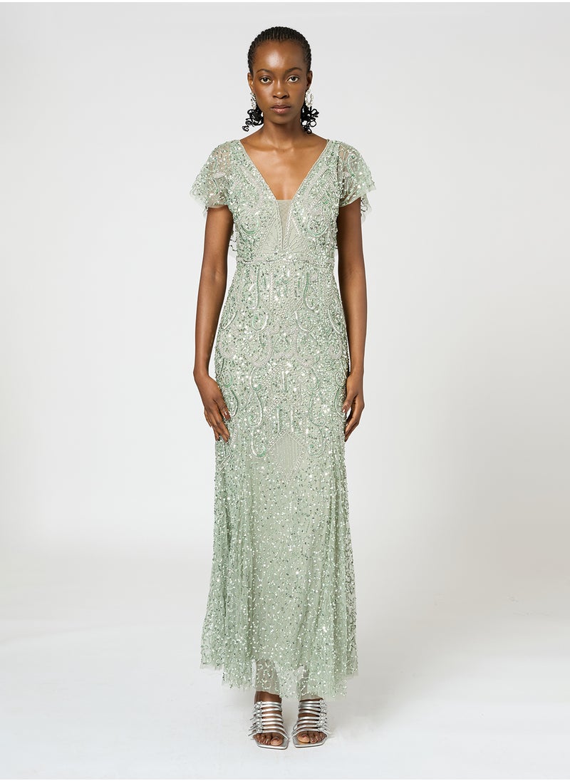 Remi Embellished Sequin Maxi Dress