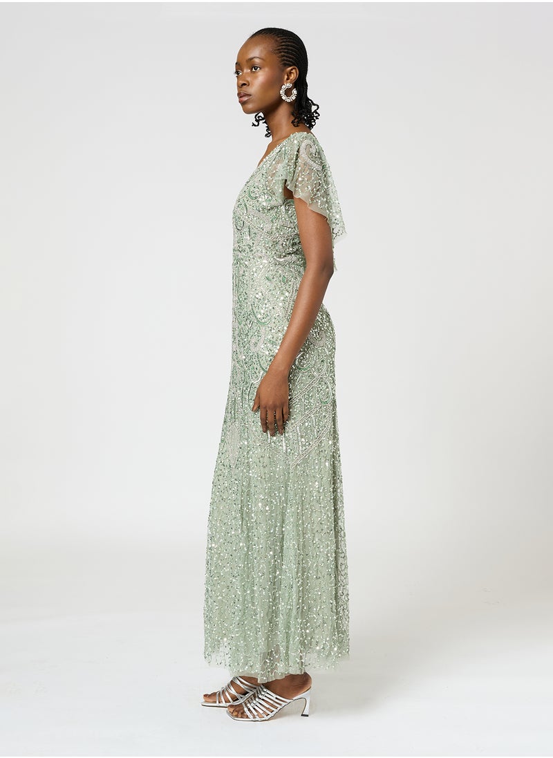 Remi Embellished Sequin Maxi Dress