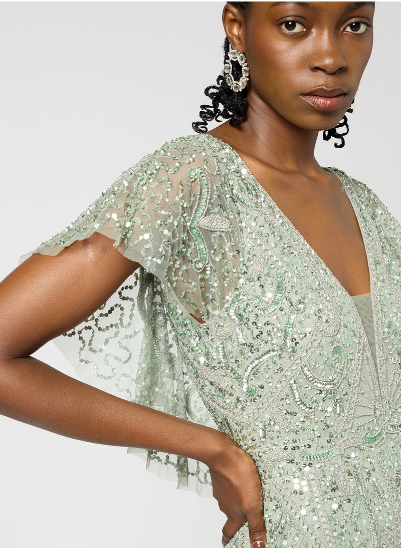 Remi Embellished Sequin Maxi Dress