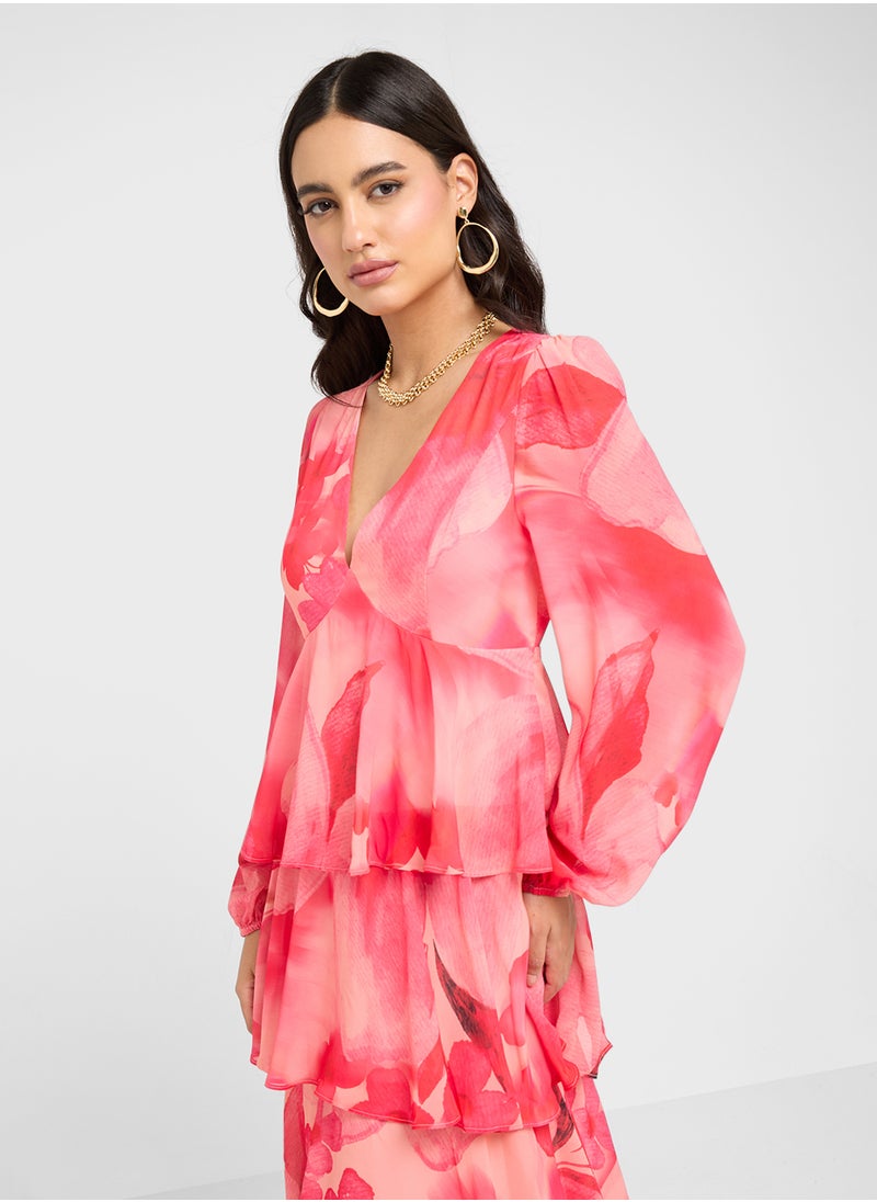 Ashton Ruffle Maxi Dress