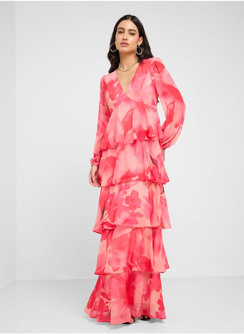 Ashton Ruffle Maxi Dress