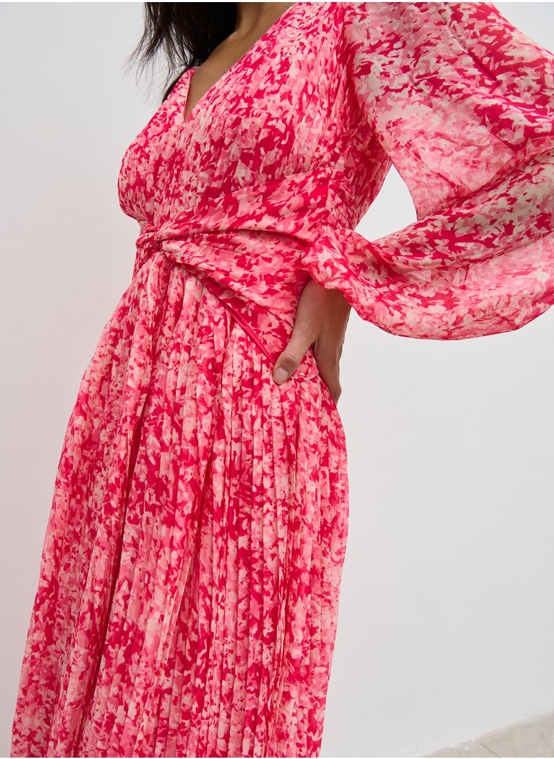 Jade Pleated Midaxi Dress