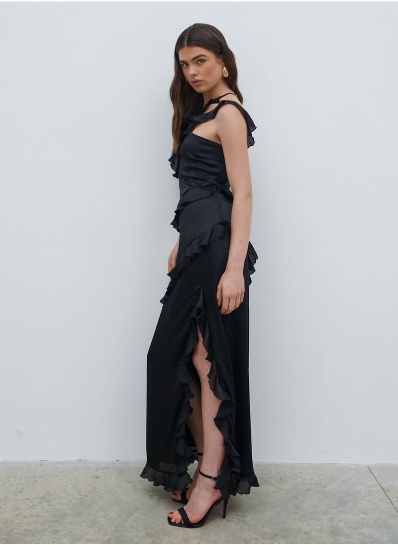 Sabina One Shoulder Ruffle