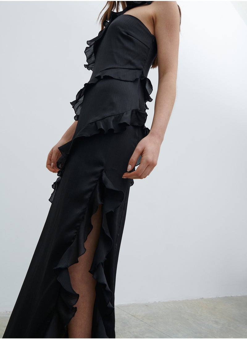 Sabina One Shoulder Ruffle