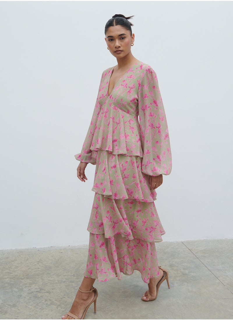 Floral Tiered Dress