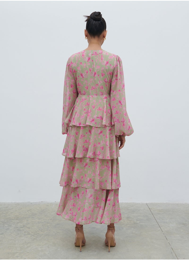 Floral Tiered Dress