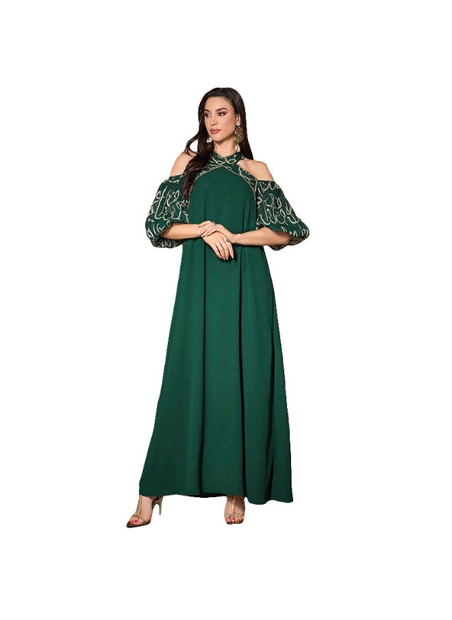 Middle Eastern Embroidered Bodycon Dress