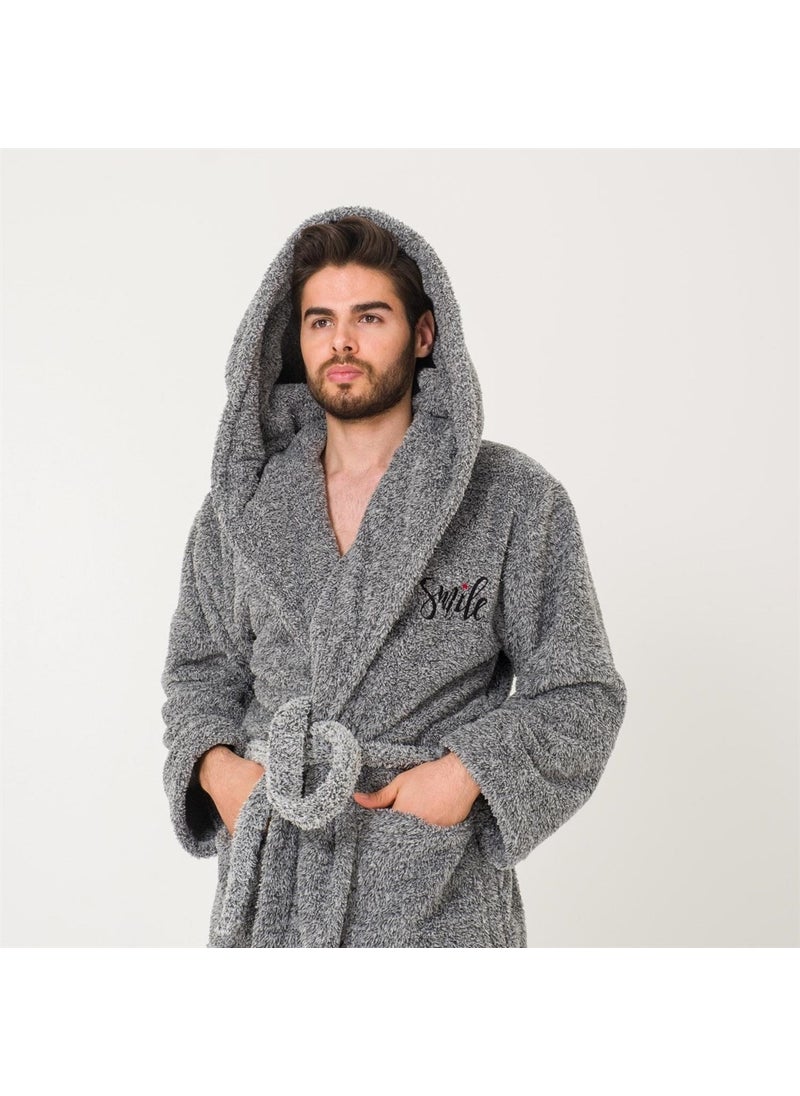 Men's Long Welsoft Hooded Dressing Gown