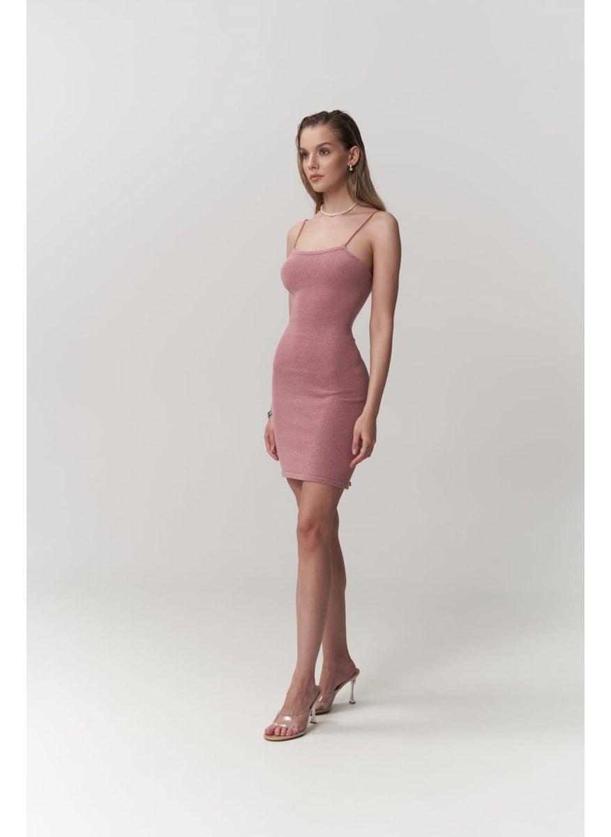 Sunrise Pink Backless Short Knit Dress