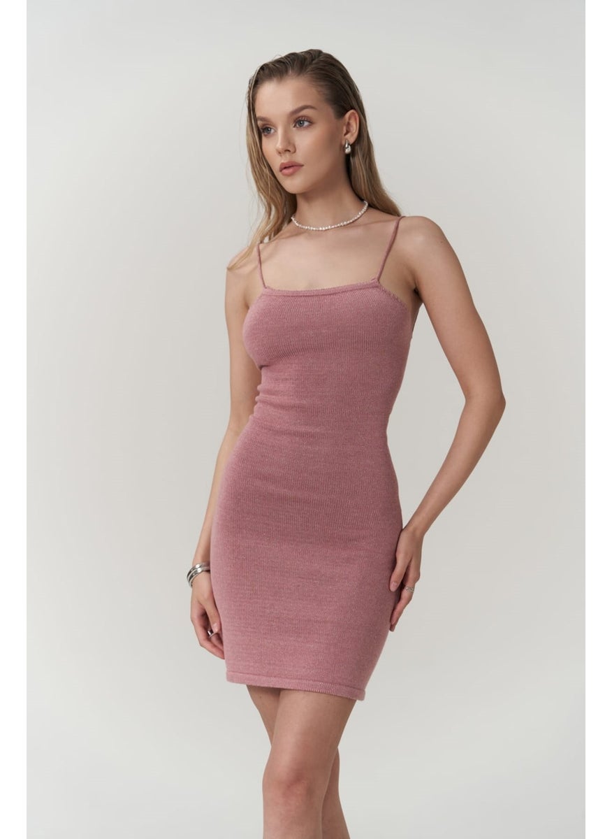 Sunrise Pink Backless Short Knit Dress