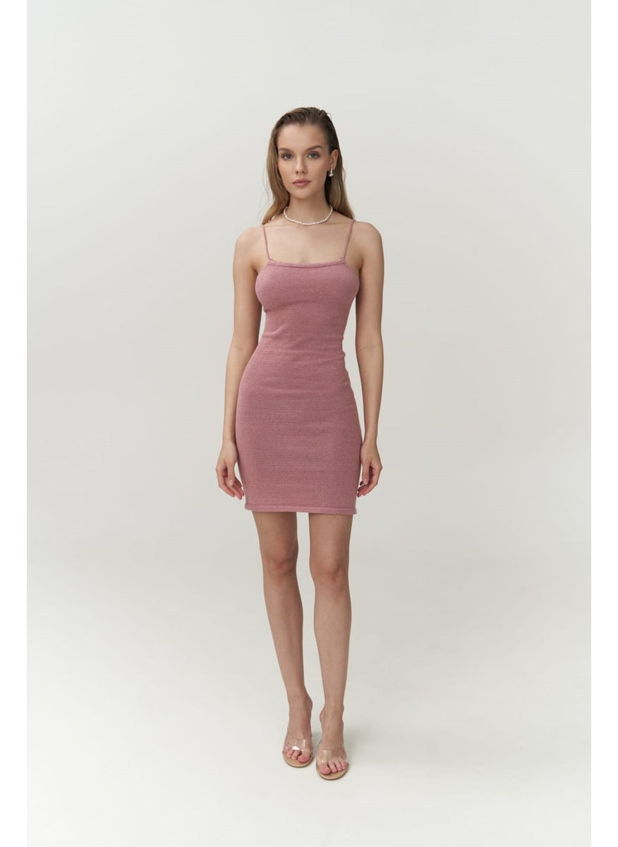 Sunrise Pink Backless Short Knit Dress