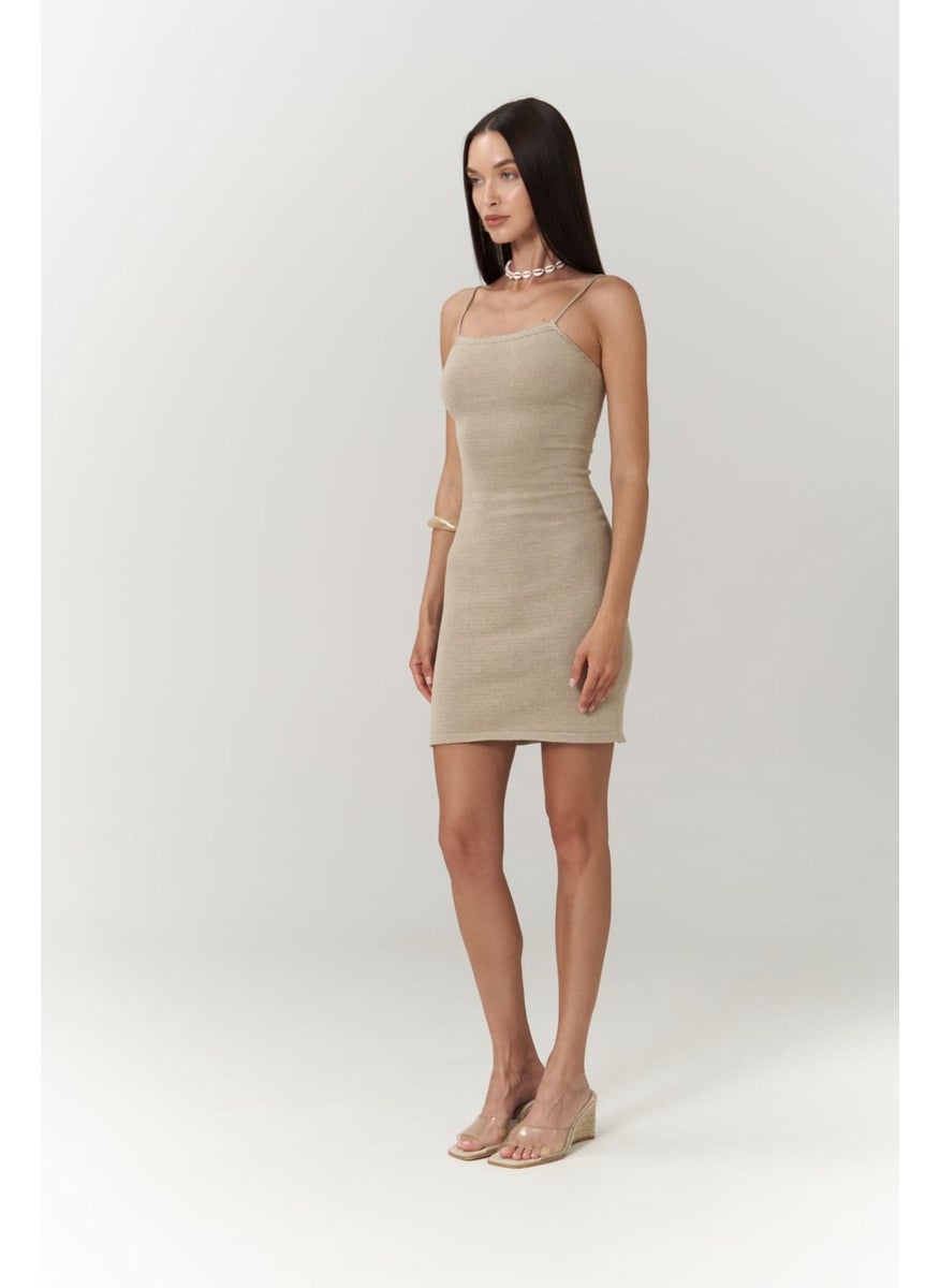 Sunrise Stone Backless Short Knit Dress