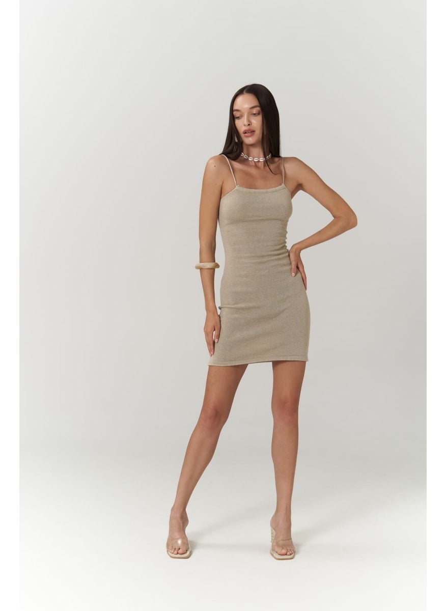 Sunrise Stone Backless Short Knit Dress