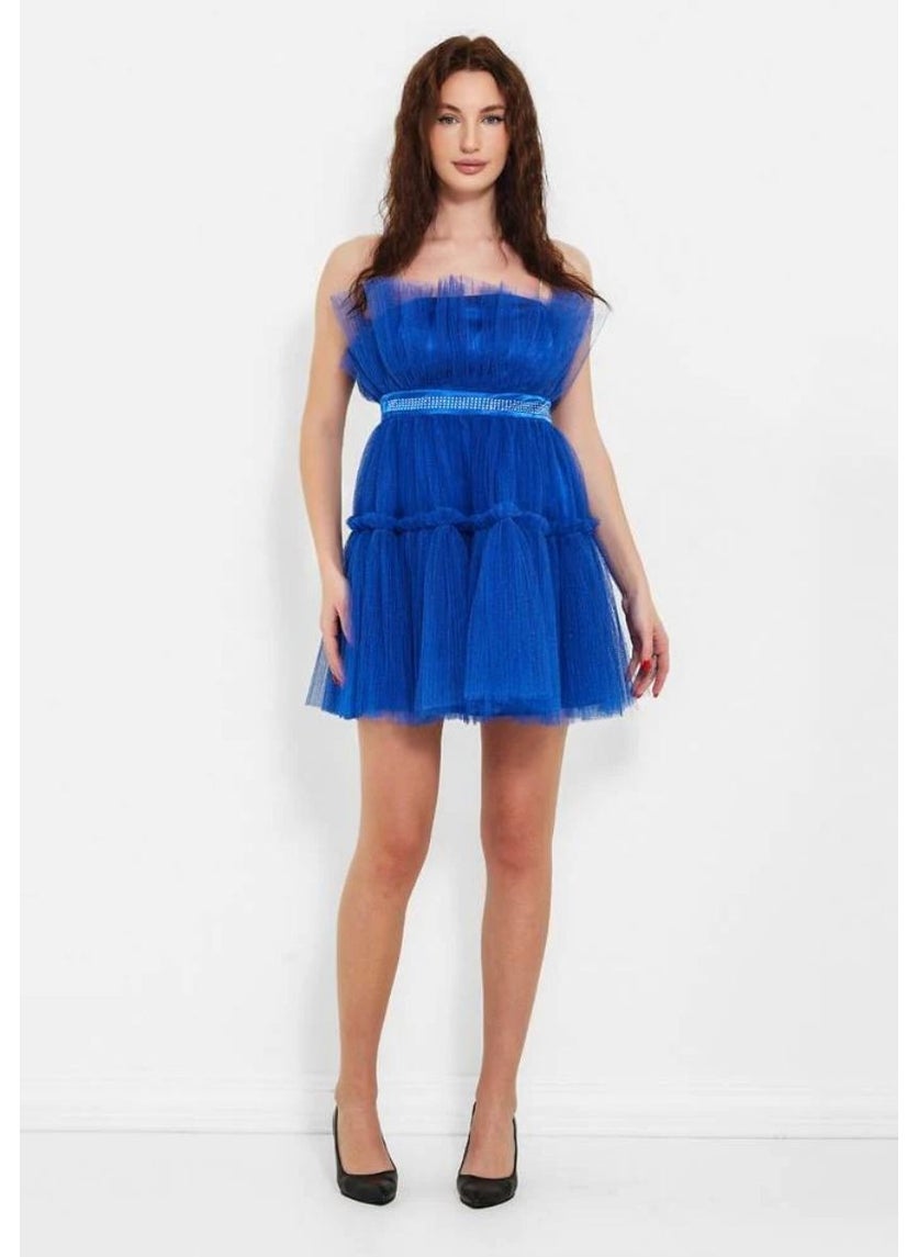 Women's Tulle Puffy Mini Party Dress