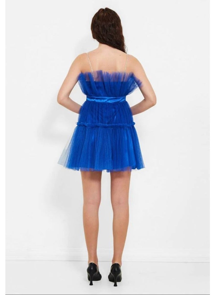 Women's Tulle Puffy Mini Party Dress