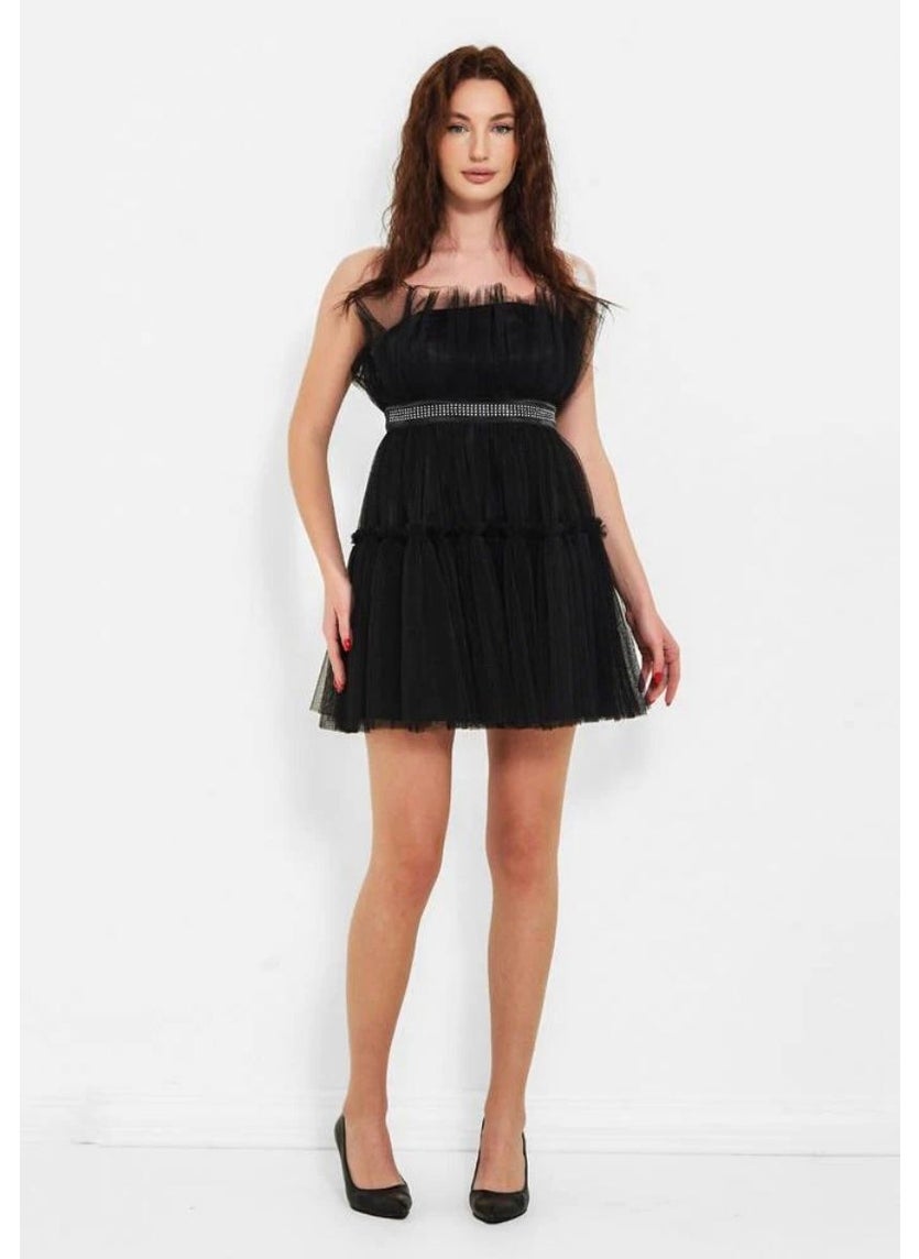 Women's Tulle Puffy Mini Party Dress