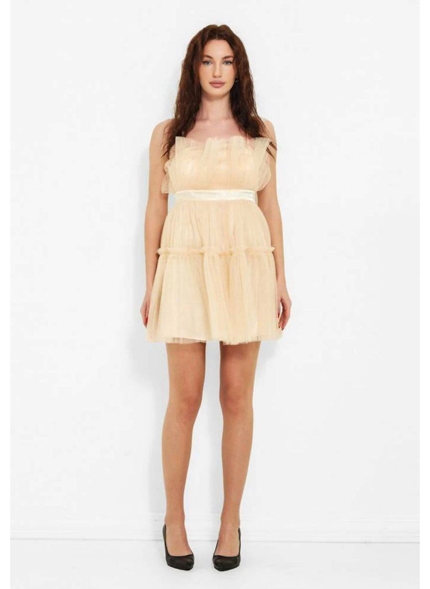 Women's Tulle Puffy Mini Party Dress