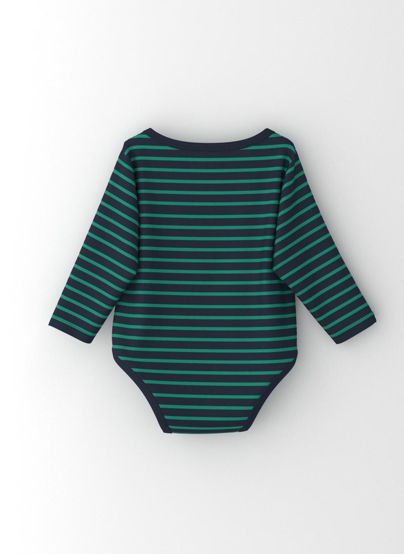 Nautinati Infants' Cotton Pack of 3 Ocean Print Bodysuit