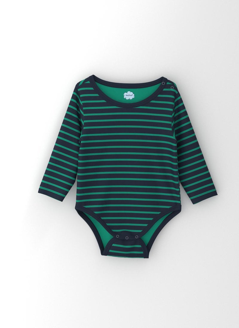 Nautinati Infants' Cotton Pack of 3 Ocean Print Bodysuit