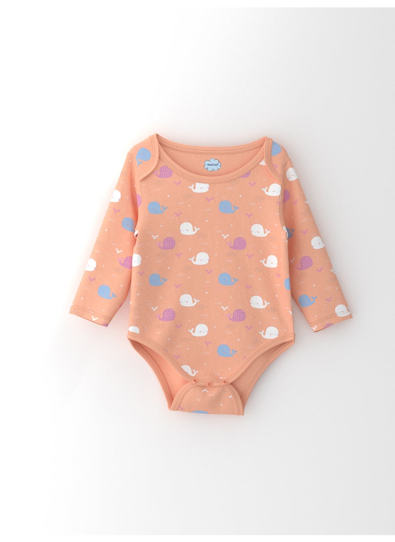 Nautinati Girls' Cotton Printed Pack of 3 Bodysuit