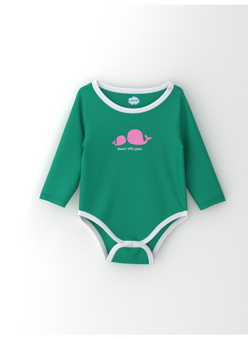 Nautinati Girls' Cotton Printed Pack of 3 Bodysuit