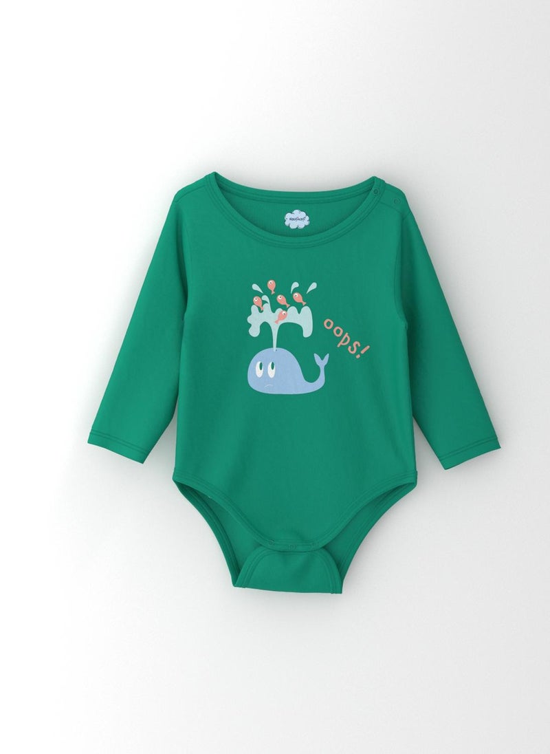 Nautinati Infants' Cotton Pack of 2 Ocean Print Bodysuit