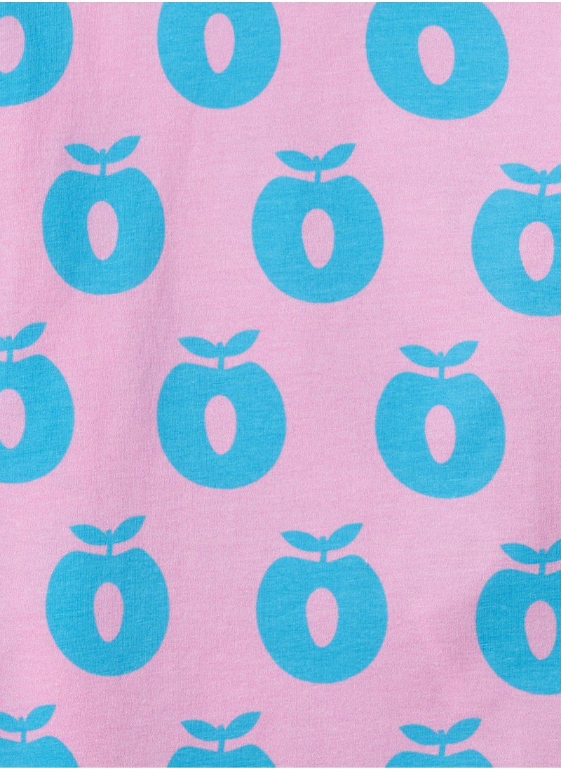 Long-sleeved baby body with apples