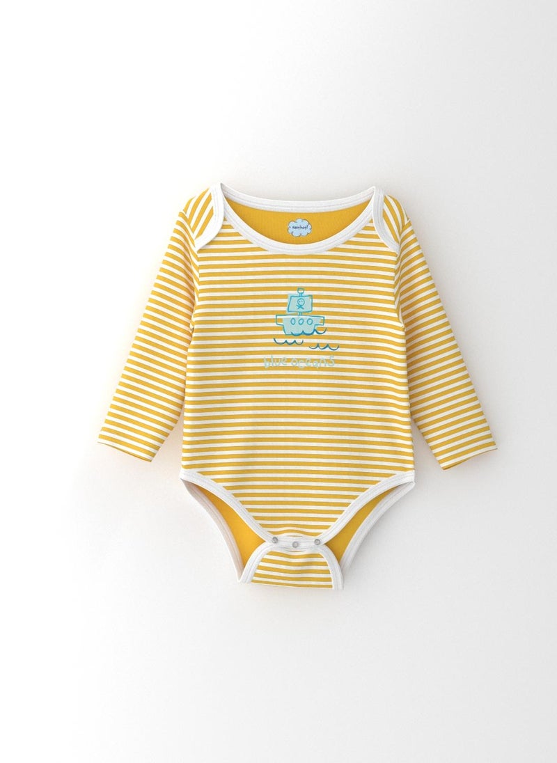 Nautinati Infants' Cotton Pack of 2 Ocean Print Bodysuit