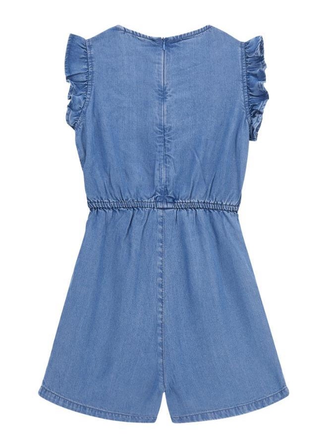 Kids Lyocell Denim Ss Romper
