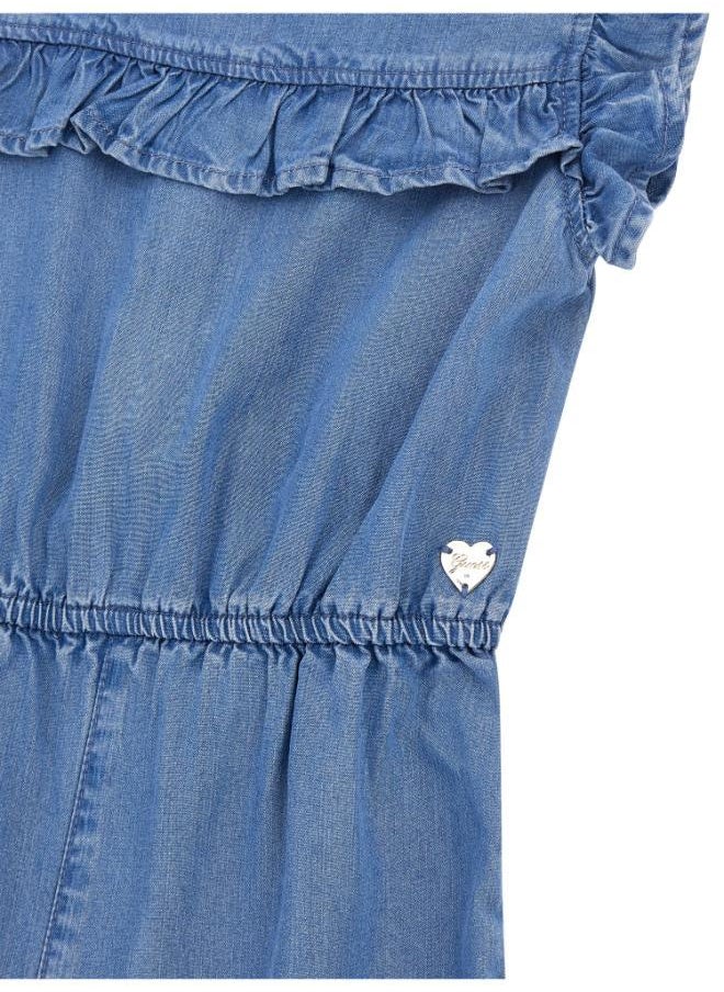 Kids Lyocell Denim Ss Romper