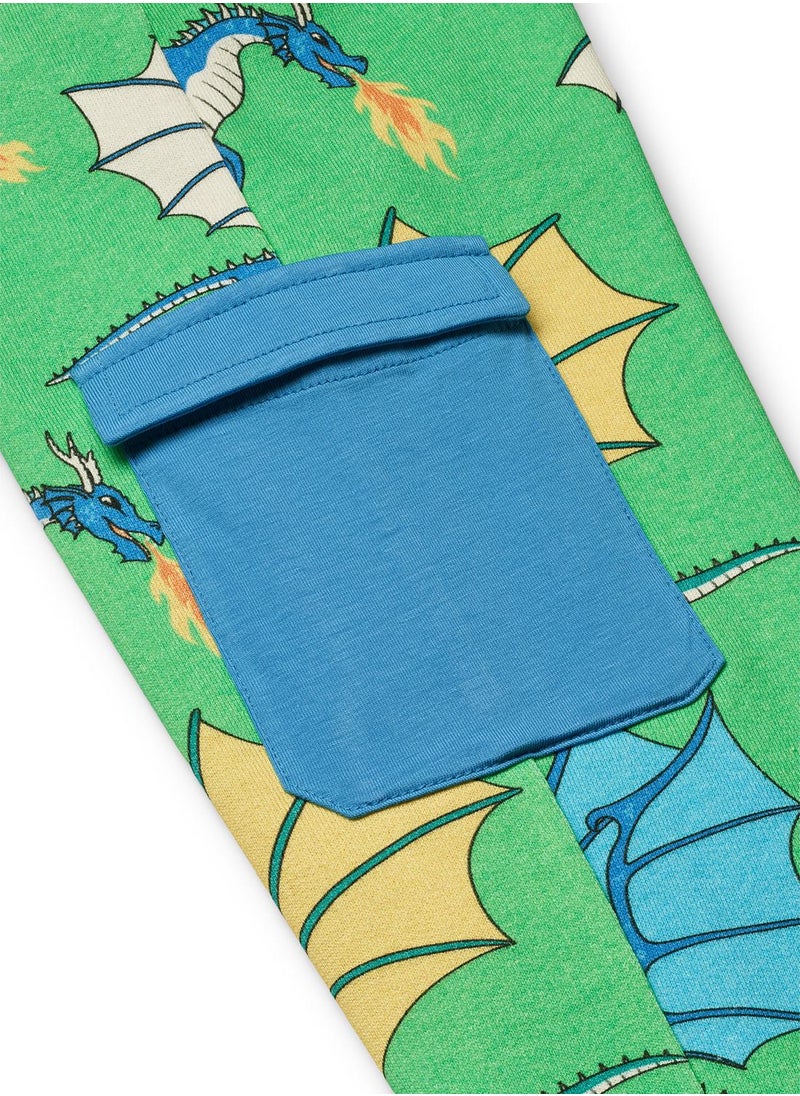 Pants with flying dragons