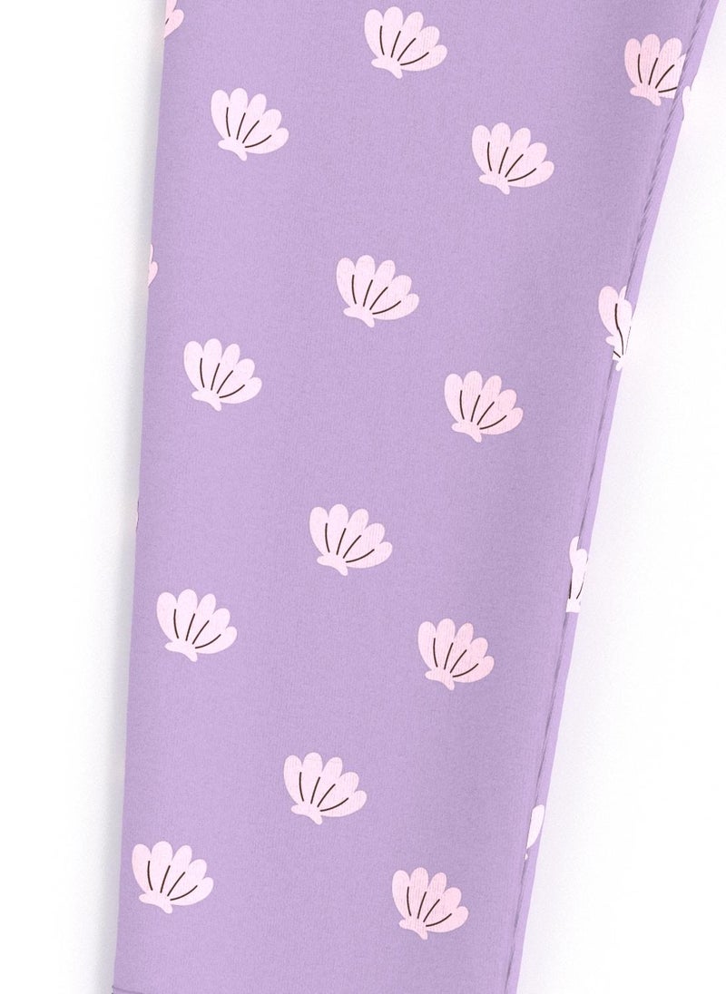 Nautinati Girls' Cotton All-over Print Leggings