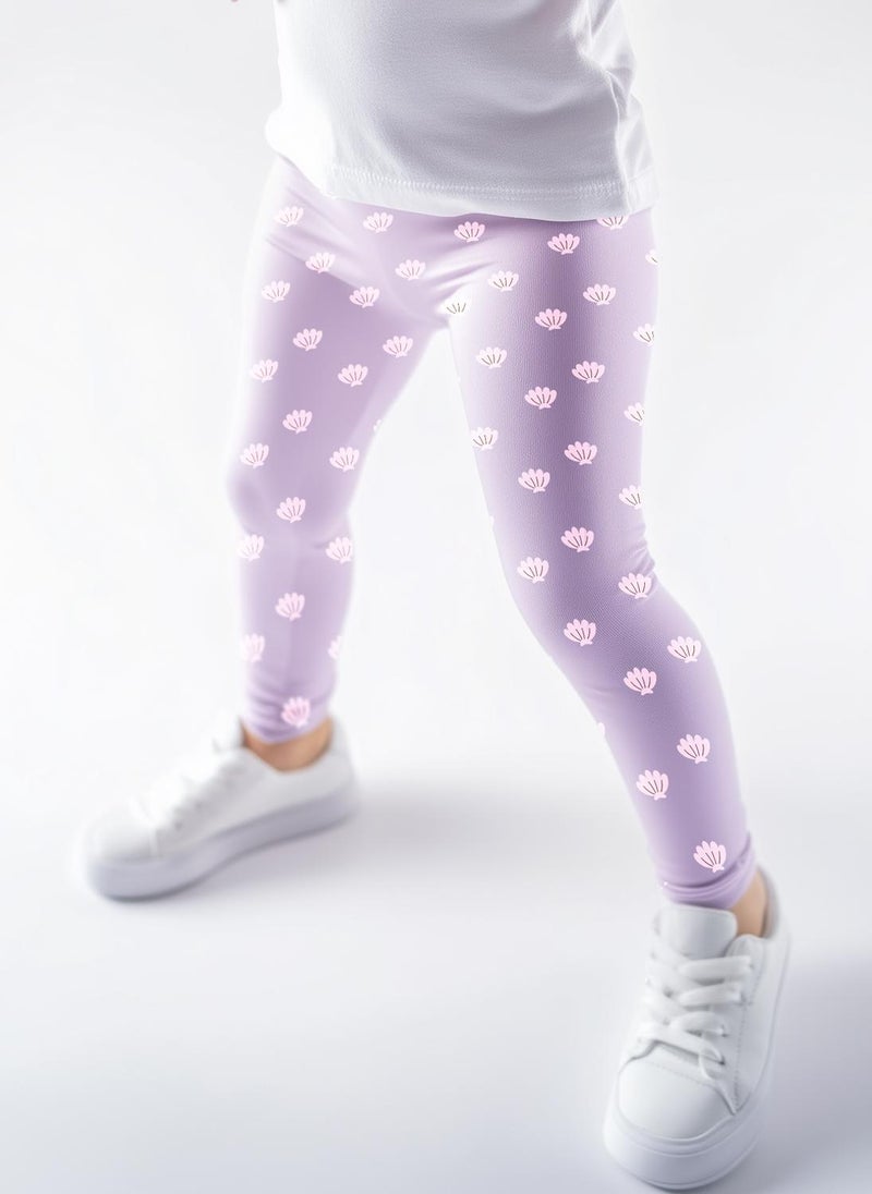 Nautinati Girls' Cotton All-over Print Leggings