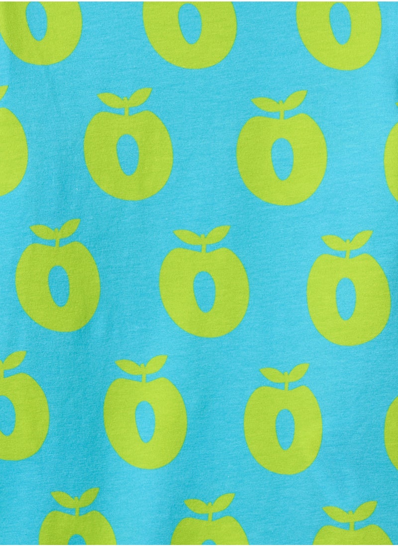 Long-sleeved baby body with apples