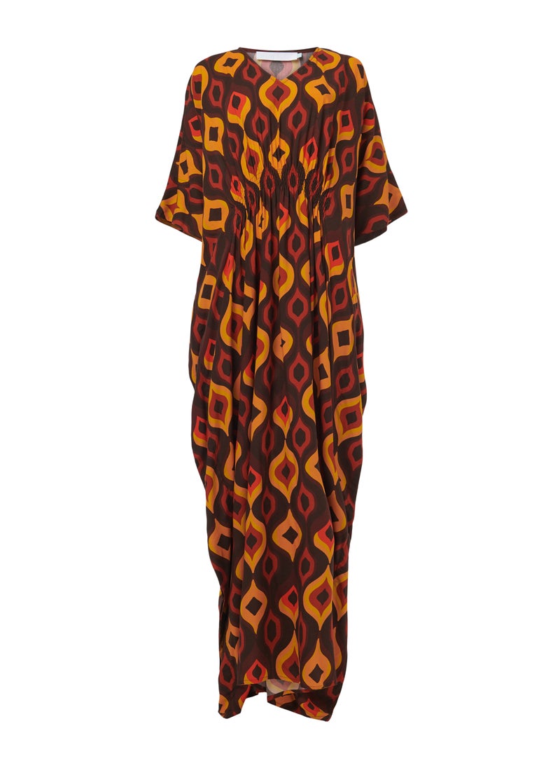 Ikat Printed Kaftan